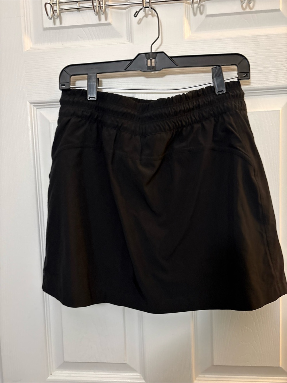 Black Drawstring Zip-Front Skort - Picture 3 of 4